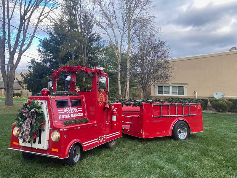 Holiday Fire Truck Image